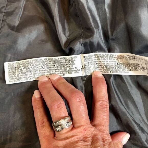 Forever 21 Women’s Gray Pea Coat Size Small - Picture 11 of 12